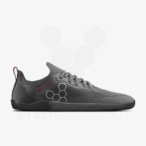 Vivobarefoot PREORDER 'PRIMUS LITE KNIT JJF' Antrenman Ayakkabısı Kadın Obsidian Koyu Gri | TR178QC