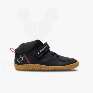 Vivobarefoot Primus Ludo Hi Juniors Ayakkabı Çocuk Obsidian | TR028KW