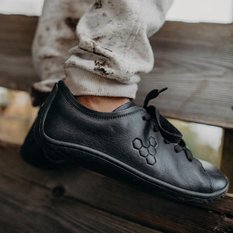 Vivobarefoot Addis School Juniors Ayakkabı Çocuk Siyah | TR060EI