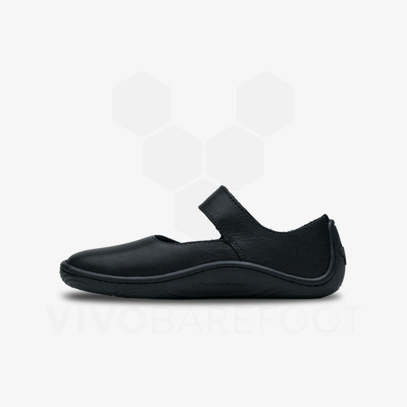 Vivobarefoot Addis Wyn Ayakkabı Çocuk Siyah | TR059FU