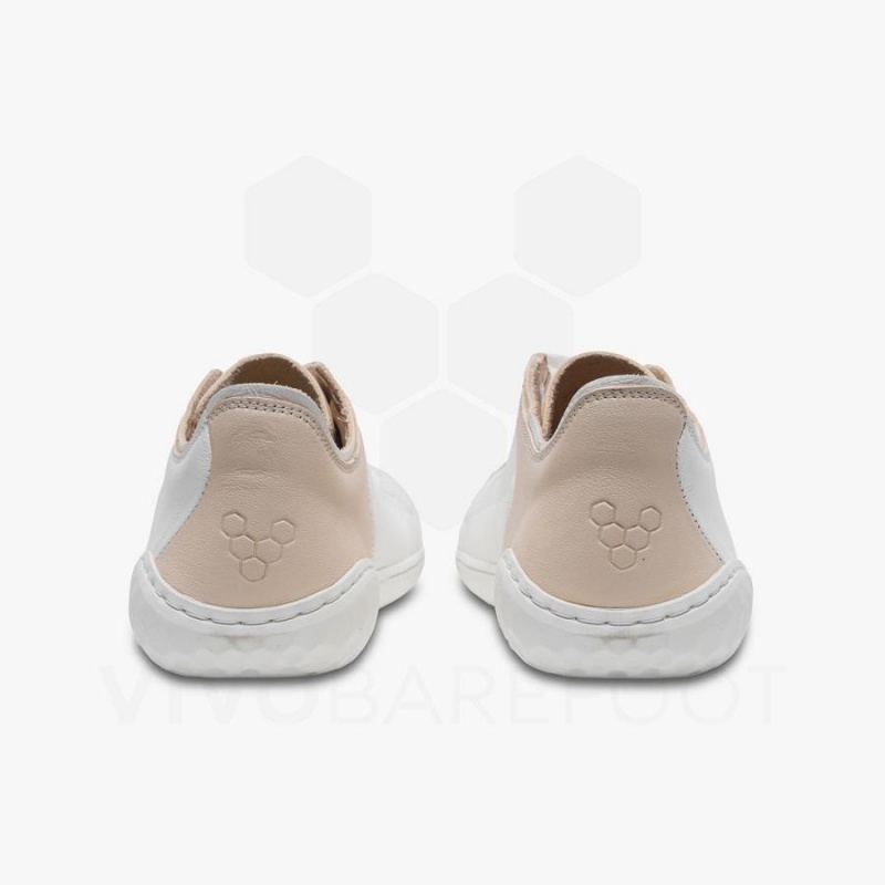 Vivobarefoot Geo Court III Lifestyle Ayakkabı Kadın Beyaz Pembe | TR146WH