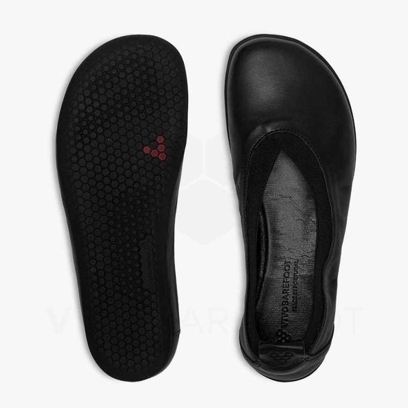 Vivobarefoot Opanka Ballerina Lifestyle Ayakkabı Kadın Obsidian | TR123TL