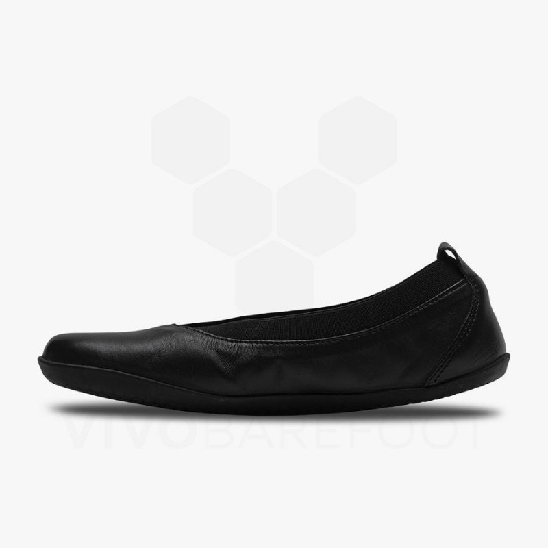 Vivobarefoot Opanka Ballerina Lifestyle Ayakkabı Kadın Obsidian | TR123TL