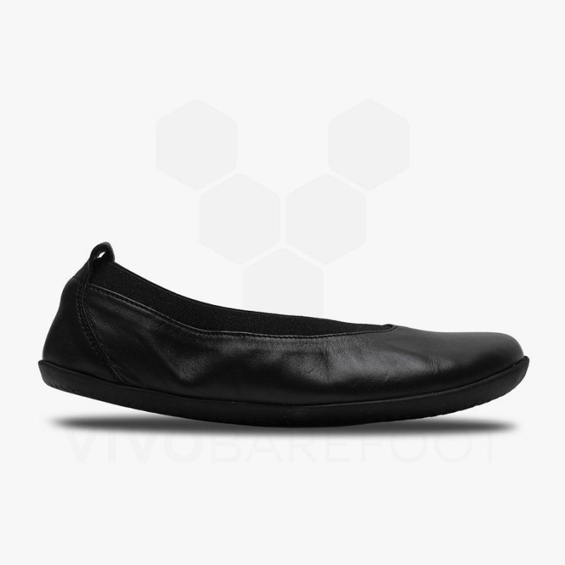 Vivobarefoot Opanka Ballerina Lifestyle Ayakkabı Kadın Obsidian | TR123TL