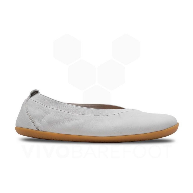 Vivobarefoot Opanka Ballerina Lifestyle Ayakkabı Kadın Beyaz | TR122UK