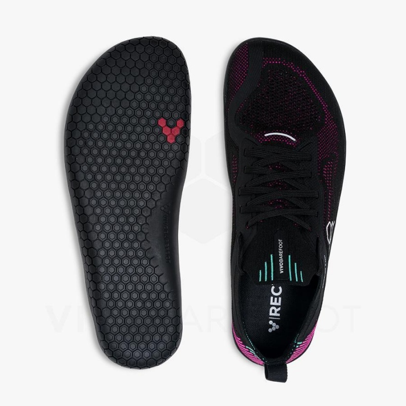 Vivobarefoot Primus Lite Knit Antrenman Ayakkabısı Erkek Obsidian Pembe | TR338MM