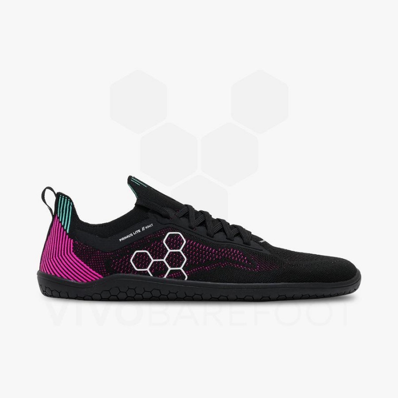 Vivobarefoot Primus Lite Knit Antrenman Ayakkabısı Erkek Obsidian Pembe | TR338MM