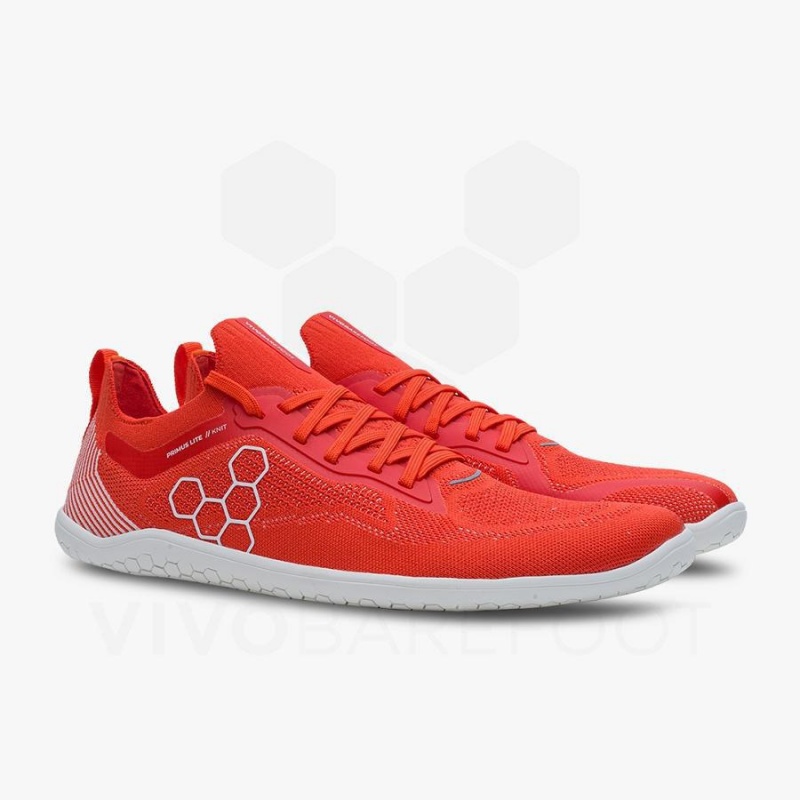 Vivobarefoot Primus Lite Knit Antrenman Ayakkabısı Kadın Kırmızı | TR182MM