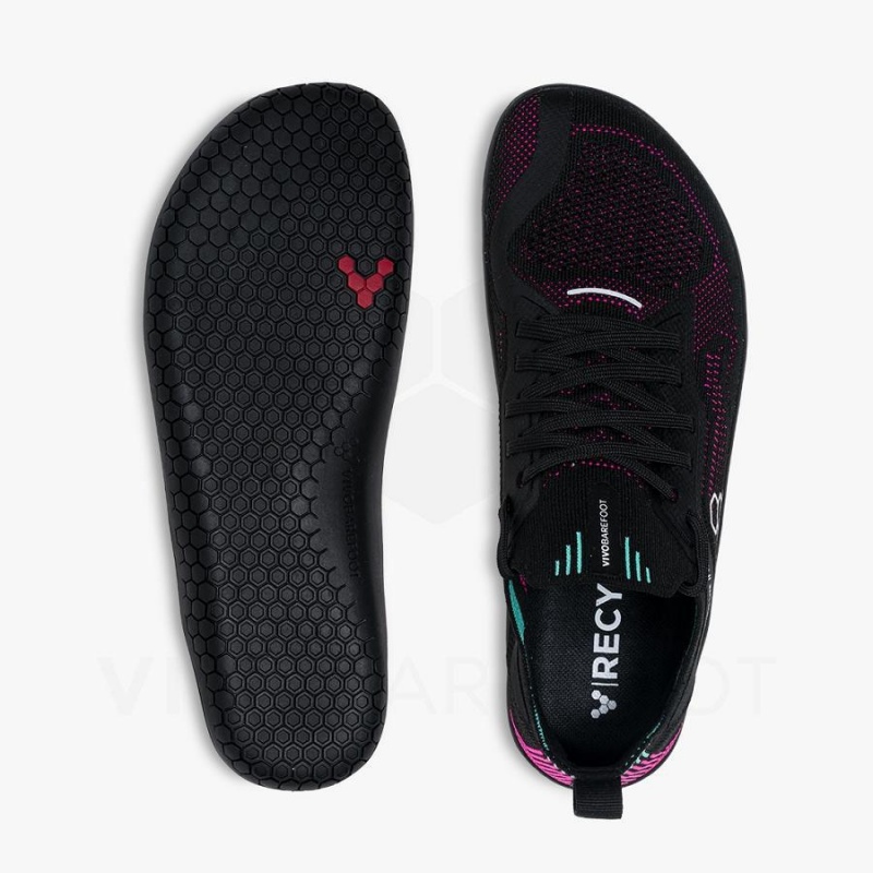 Vivobarefoot Primus Lite Knit Antrenman Ayakkabısı Kadın Obsidian Pembe | TR179PV