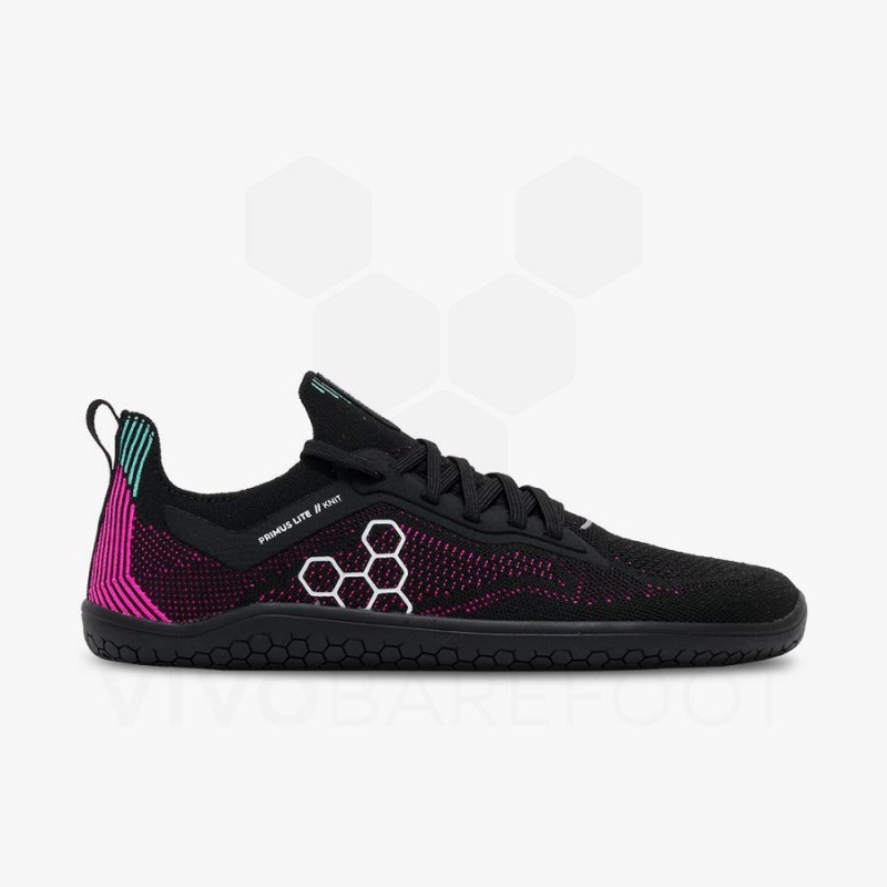 Vivobarefoot Primus Lite Knit Antrenman Ayakkabısı Kadın Obsidian Pembe | TR179PV