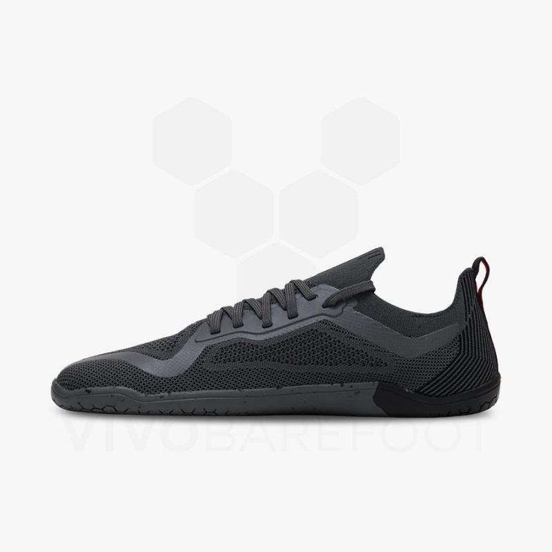 Vivobarefoot Primus Lite Knit JJF Antrenman Ayakkabısı Erkek Obsidian Koyu Gri | TR336OB