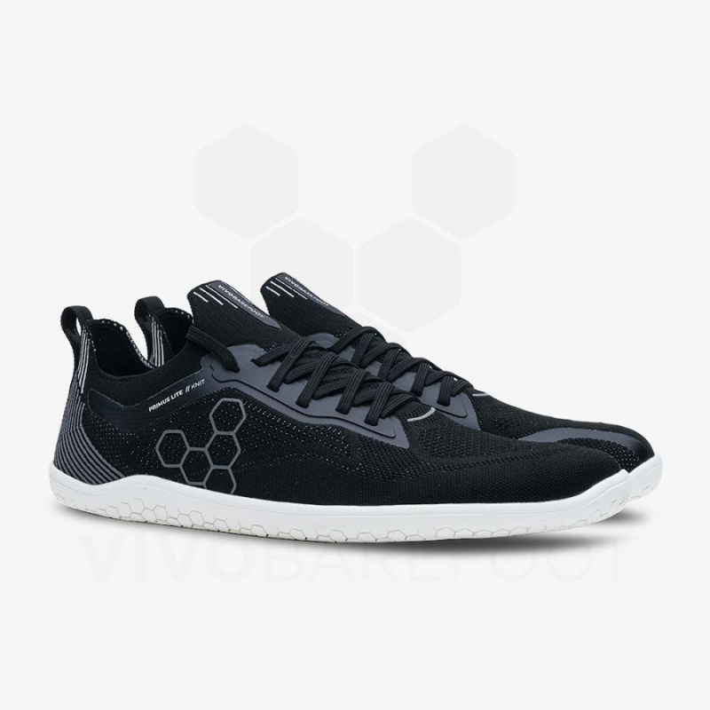 Vivobarefoot Primus Lite Knit Yol Koşu Ayakkabısı Kadın Obsidian | TR217DO