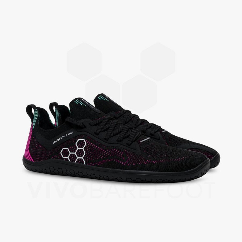 Vivobarefoot Primus Lite Knit Yol Koşu Ayakkabısı Kadın Obsidian Pembe | TR212IR