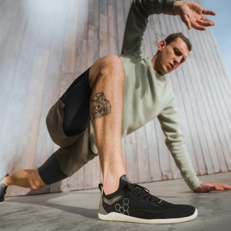 Vivobarefoot Primus Lite Knit Yol Koşu Ayakkabısı Erkek Obsidian | TR390MM