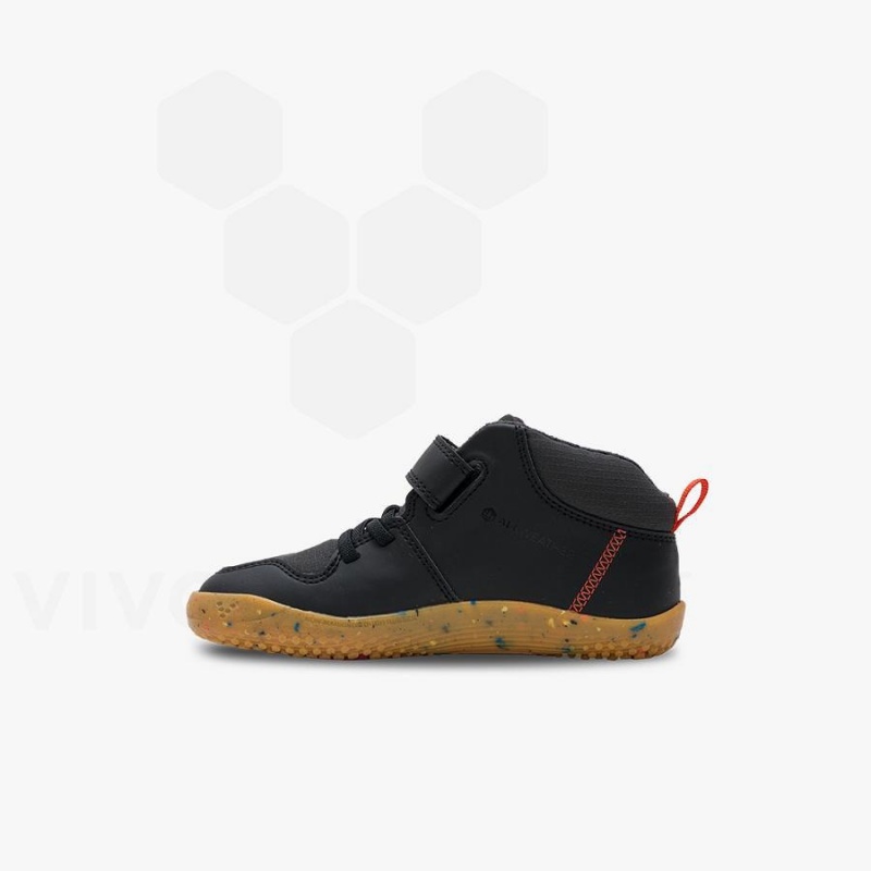 Vivobarefoot Primus Ludo Hi Ayakkabı Çocuk Obsidian | TR030IR