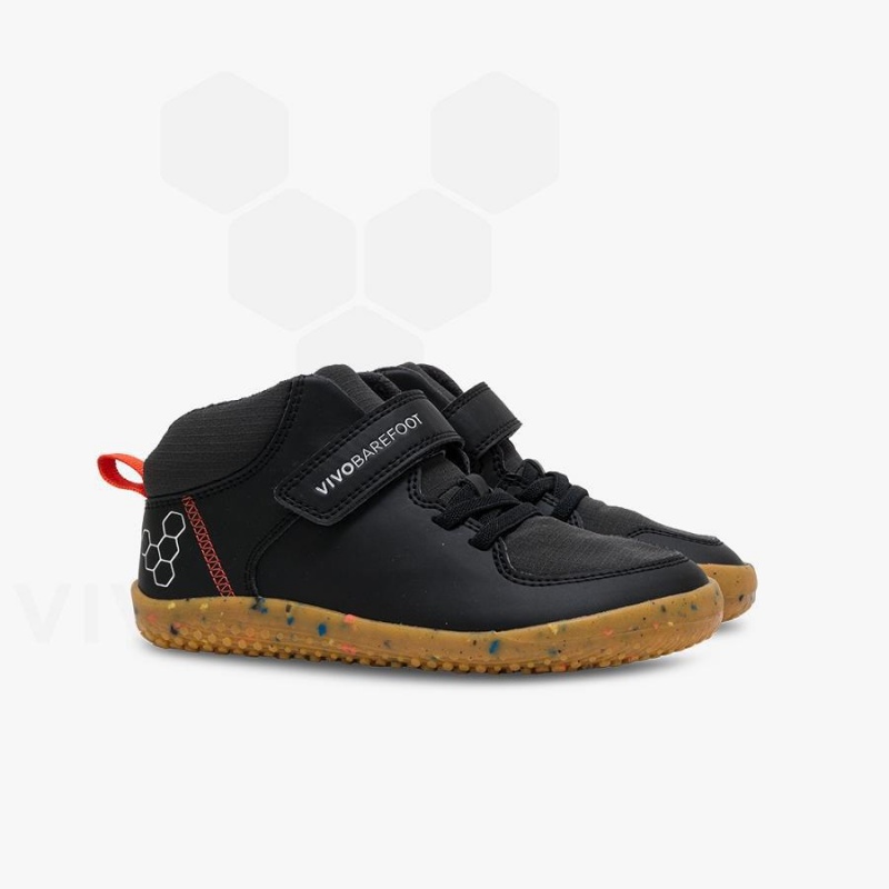 Vivobarefoot Primus Ludo Hi Ayakkabı Çocuk Obsidian | TR030IR