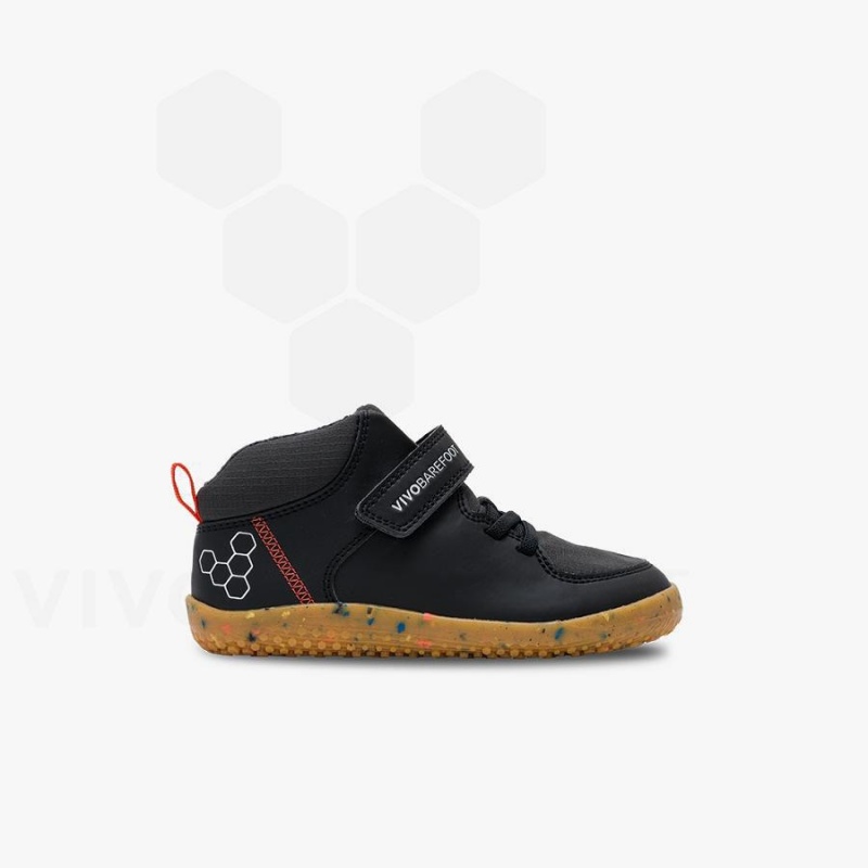 Vivobarefoot Primus Ludo Hi Ayakkabı Çocuk Obsidian | TR030IR