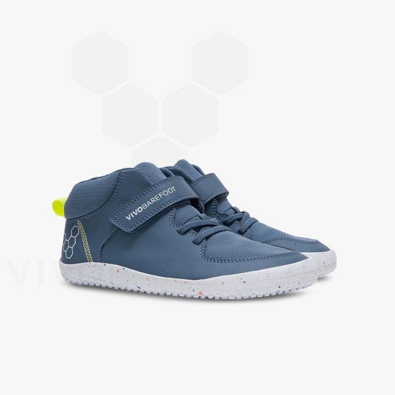 Vivobarefoot Primus Ludo Hi Juniors Ayakkabı Çocuk Indigo | TR027LQ