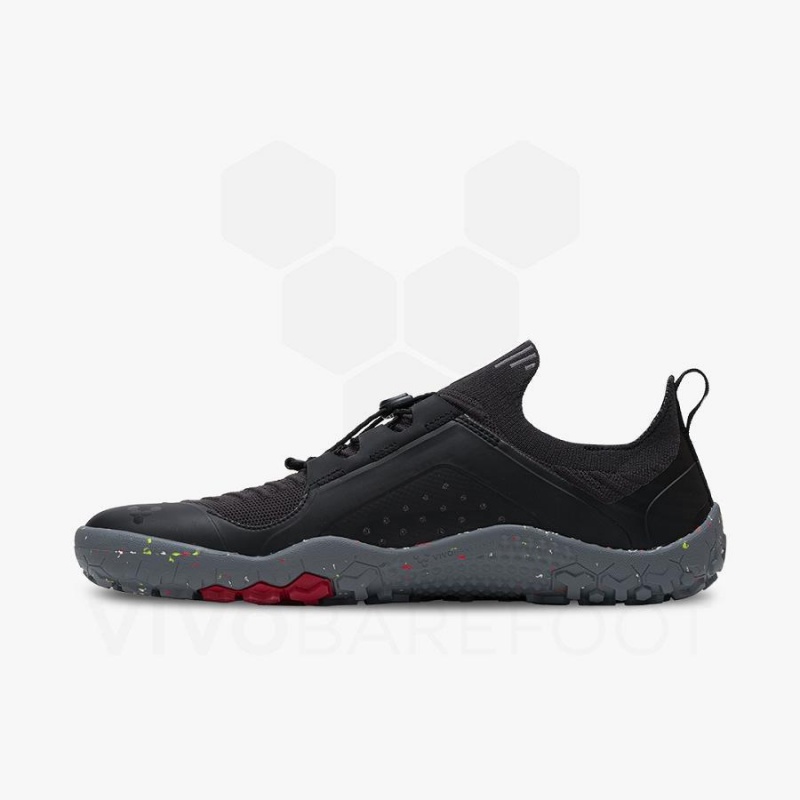 Vivobarefoot Primus Yürüyüş Knit FG Antrenman Ayakkabısı Erkek Obsidian Gri | TR333RX