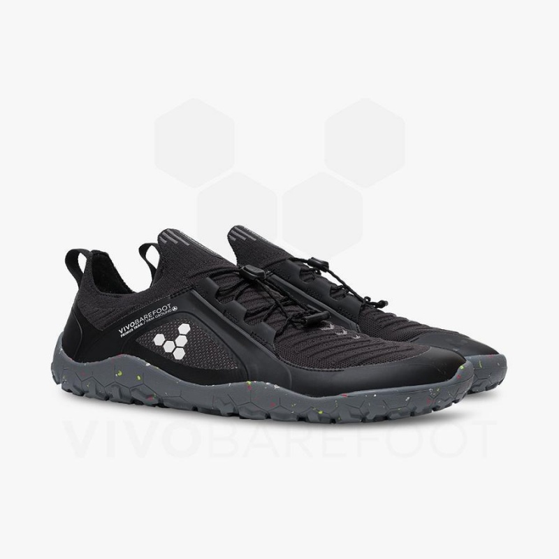 Vivobarefoot Primus Yürüyüş Knit FG Antrenman Ayakkabısı Erkek Obsidian Gri | TR333RX