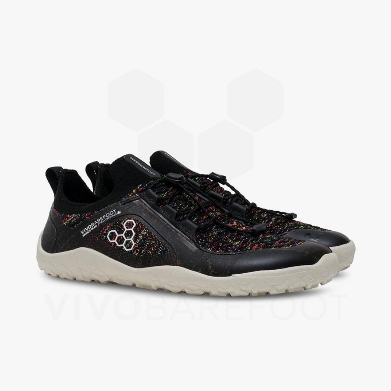 Vivobarefoot Primus Yürüyüş Knit FG Patika Koşu Ayakkabısı Kadın Siyah | TR198WH