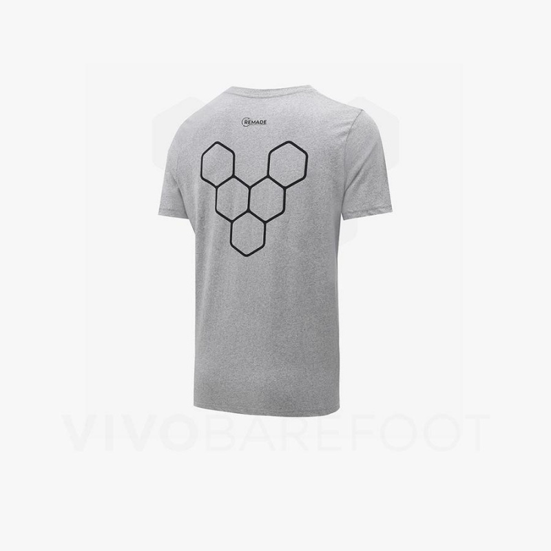 Vivobarefoot Rapanui Naturally Coloured T-shirt Tişört Erkek Gri | TR279TL