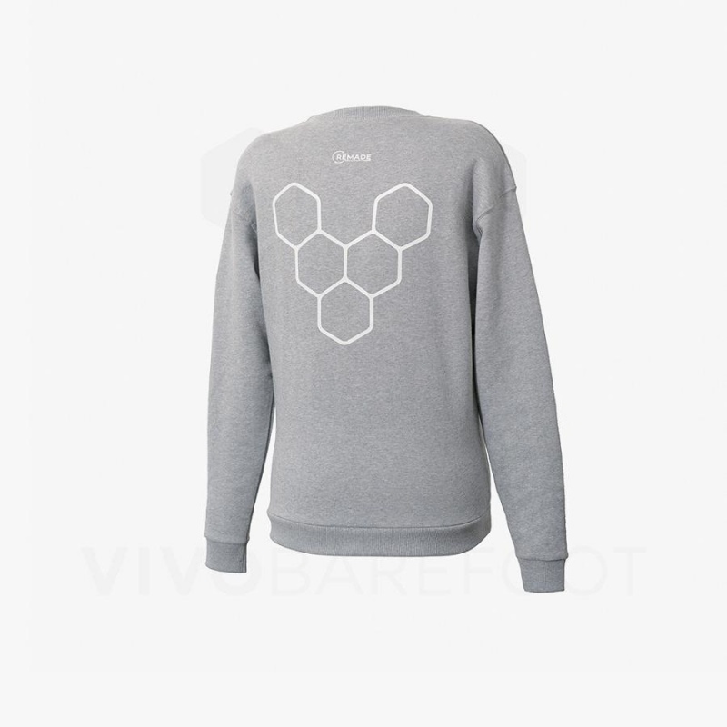 Vivobarefoot Rapanui Spor Sweatshirt Erkek Gri | TR271BA