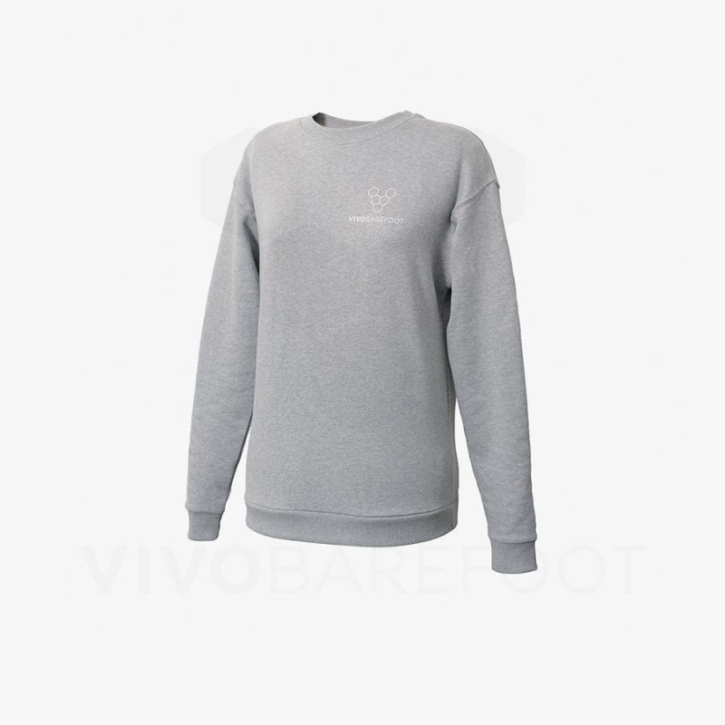 Vivobarefoot Rapanui Spor Sweatshirt Erkek Gri | TR271BA