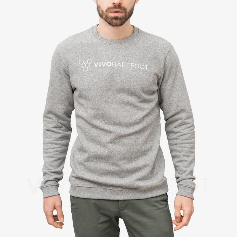 Vivobarefoot Rapanui Sweatshirt Erkek Gri | TR272AS