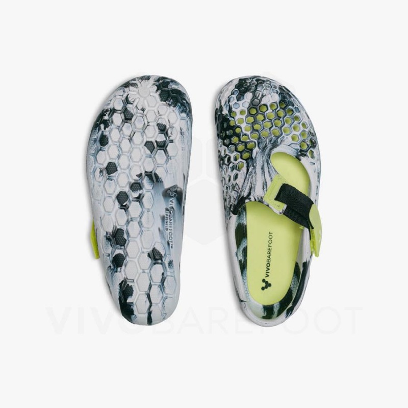 Vivobarefoot Ultra Bloom Sandalet Çocuk Obsidian Beyaz | TR006GY